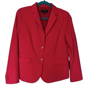 Talbots Womens Blazer Sz 6 Red Cotton Blend Business Career Mature Dressy Office